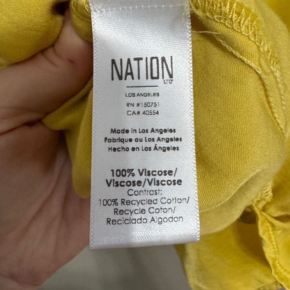 Nation LTD sunny yellow t-shirt size large - Picture 5 of 5